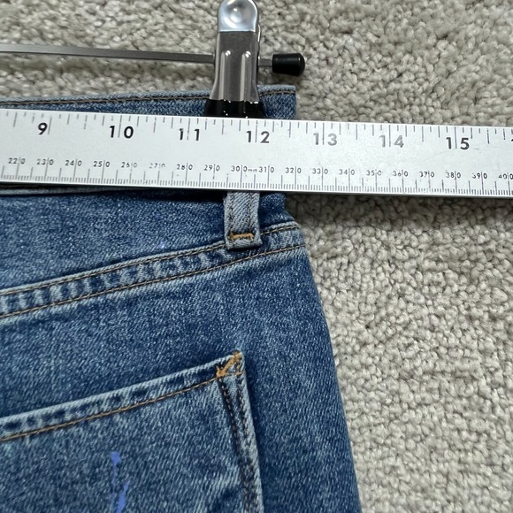 Hudson Jeans Women's 24 Blue Distressed Holly Straight Leg Mid Rise‎ 5-Pocket - Picture 13 of 16